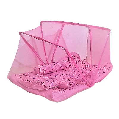 Picture of Baby Bedding Set with Mosquito Net & Pillow – Comfortable Newborn Bed in Multiple Colors