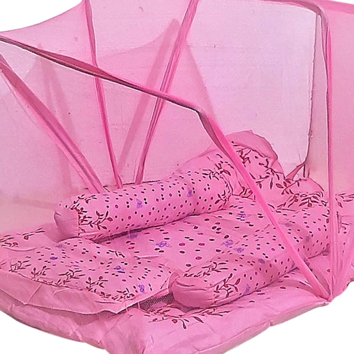 Picture of Baby Bedding Set with Mosquito Net & Pillow – Comfortable Newborn Bed in Multiple Colors