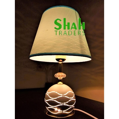 Picture of Decorative nordic modern luxurious unique bedroom bedside usb ceramic fabric table lamp