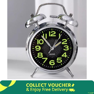 Picture of Twin Bell Table Clock.Loud Alarm Clock. for Home, Office, Decor, Showpiece Item Best for Kids & Students