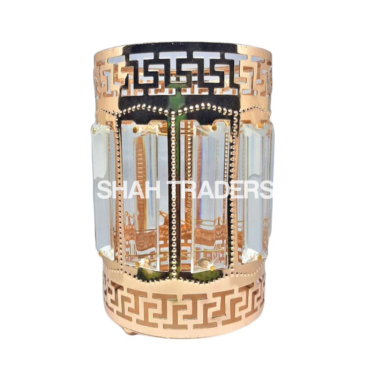 Picture of Crystal Organizer  Makeup Brush Holder Cosmetics Tools Organizer Container Pen Pencil Holder Storage Candle Holder