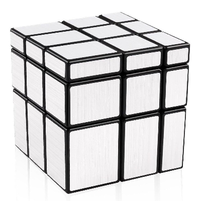 Picture of Mirror Cube 3x3 Speed Cube 3x3x3 Mirror Blocks Unequal Puzzle Silver Black 57mm