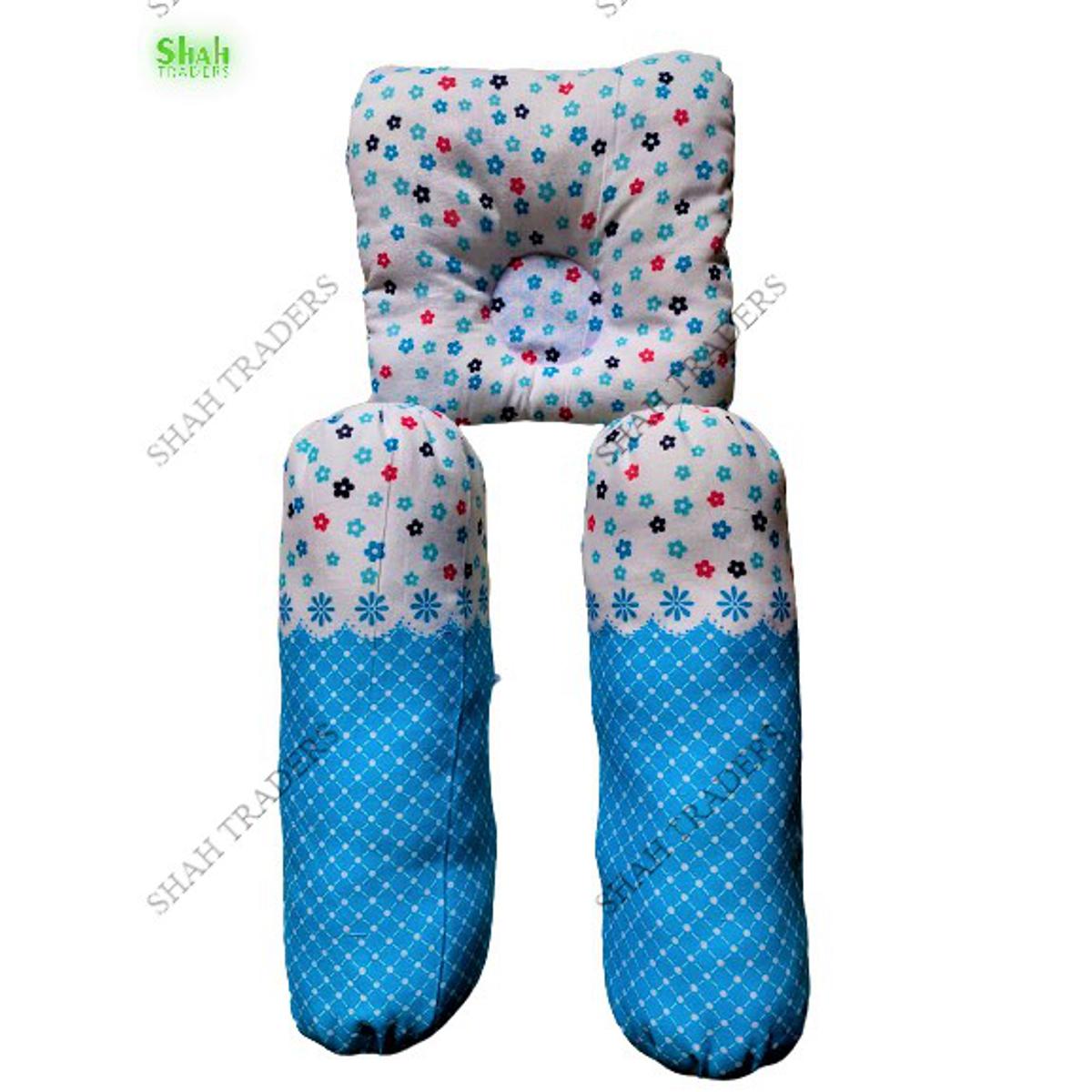 Picture of New Born Baby Pillow Set (3 Pieces)-Multicolor