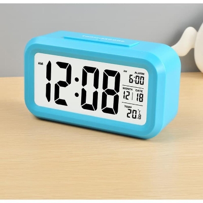 Picture of Led Display Time Alarm Clock Night Light Thermometer Lamp Snooze Rectangle Function Desk Clocks (Various Colors) (217839932)