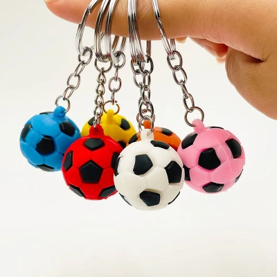 Picture of Mini Football Keychain / Soccer Ball Keychain – Sports Key Ring for Kids, Gifts, Rewards & Party Favors