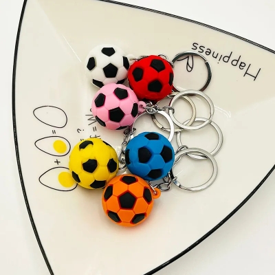 Picture of Mini Football Keychain / Soccer Ball Keychain – Sports Key Ring for Kids, Gifts, Rewards & Party Favors
