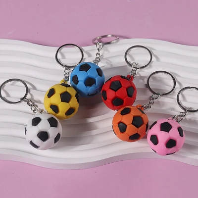 Picture of Mini Football Keychain / Soccer Ball Keychain – Sports Key Ring for Kids, Gifts, Rewards & Party Favors