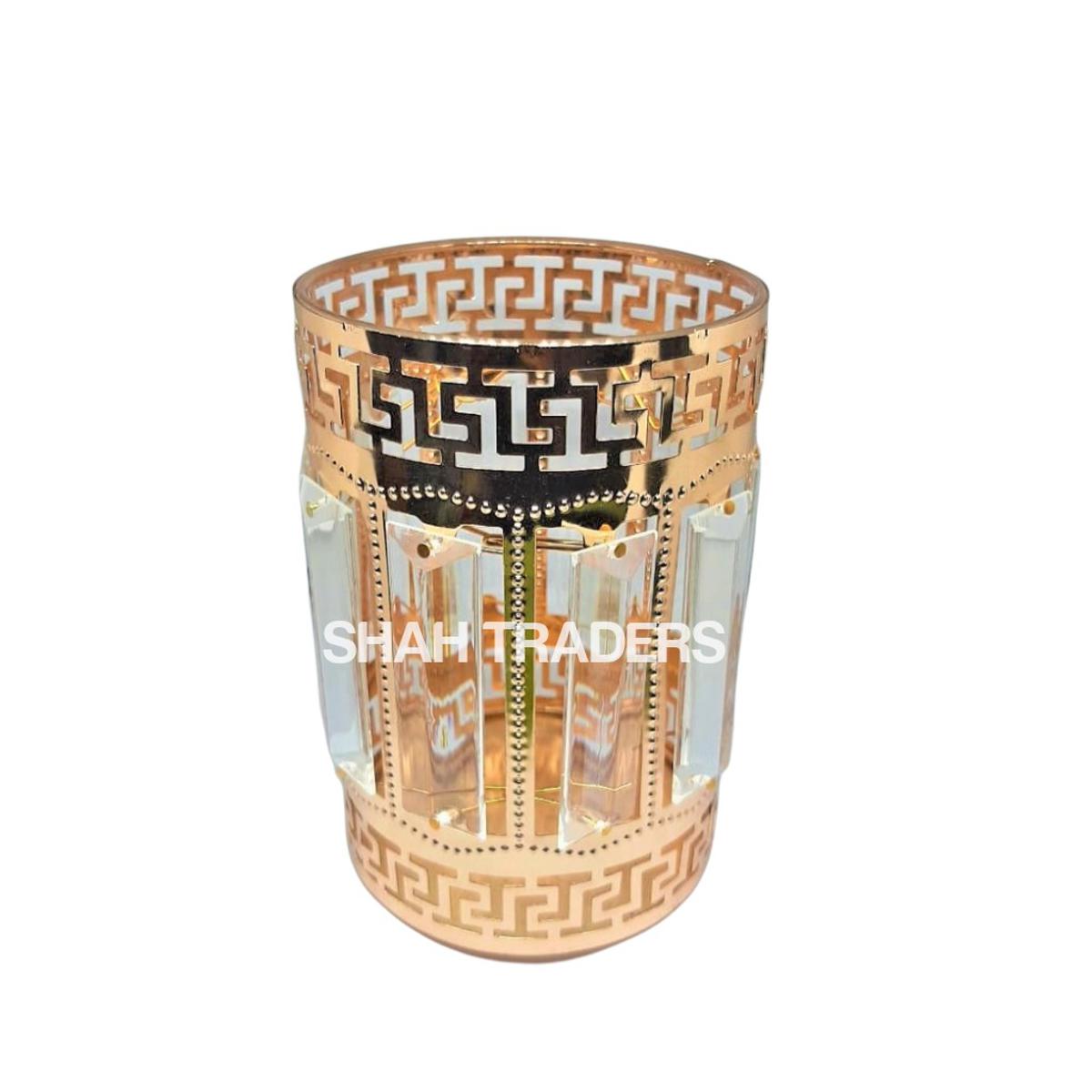 Picture of Crystal Organizer  Makeup Brush Holder Cosmetics Tools Organizer Container Pen Pencil Holder Storage Candle Holder