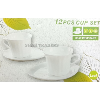 Picture of Heat Resistant Tea & Coffee Cups Set of 12 Pcs W/Plates Tea & Coffee