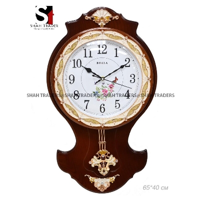 Picture of Wall Clock Clock Quartz Clock European Mute Swing Retro American Antique Quartz Clock Sweeping Movement Movement Garden