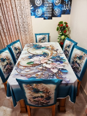 Buy 3D প্রিন্টেড ৬টি চেয়ার এবং ১টি টেবিল কাভারসহ মোট ৭ পিসের কমপ্লিট সেট। পোশাক বাড়ি শপ at Best Prices in Bangladesh