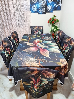 Buy 3D প্রিন্টেড ৬টি চেয়ার এবং ১টি টেবিল কাভারসহ মোট ৭ পিসের কমপ্লিট সেট। পোশাক বাড়ি শপ at Best Prices in Bangladesh