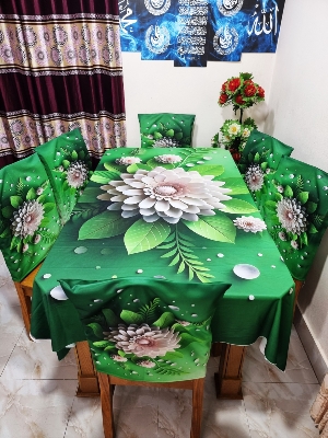 Buy 3D প্রিন্টেড ৬টি চেয়ার এবং ১টি টেবিল কাভারসহ মোট ৭ পিসের কমপ্লিট সেট। পোশাক বাড়ি শপ at Best Prices in Bangladesh