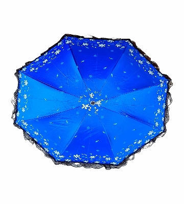 Picture of Ladies Fashionable and Elegant Anti UV Sunshade Print Border Lace Umbrella