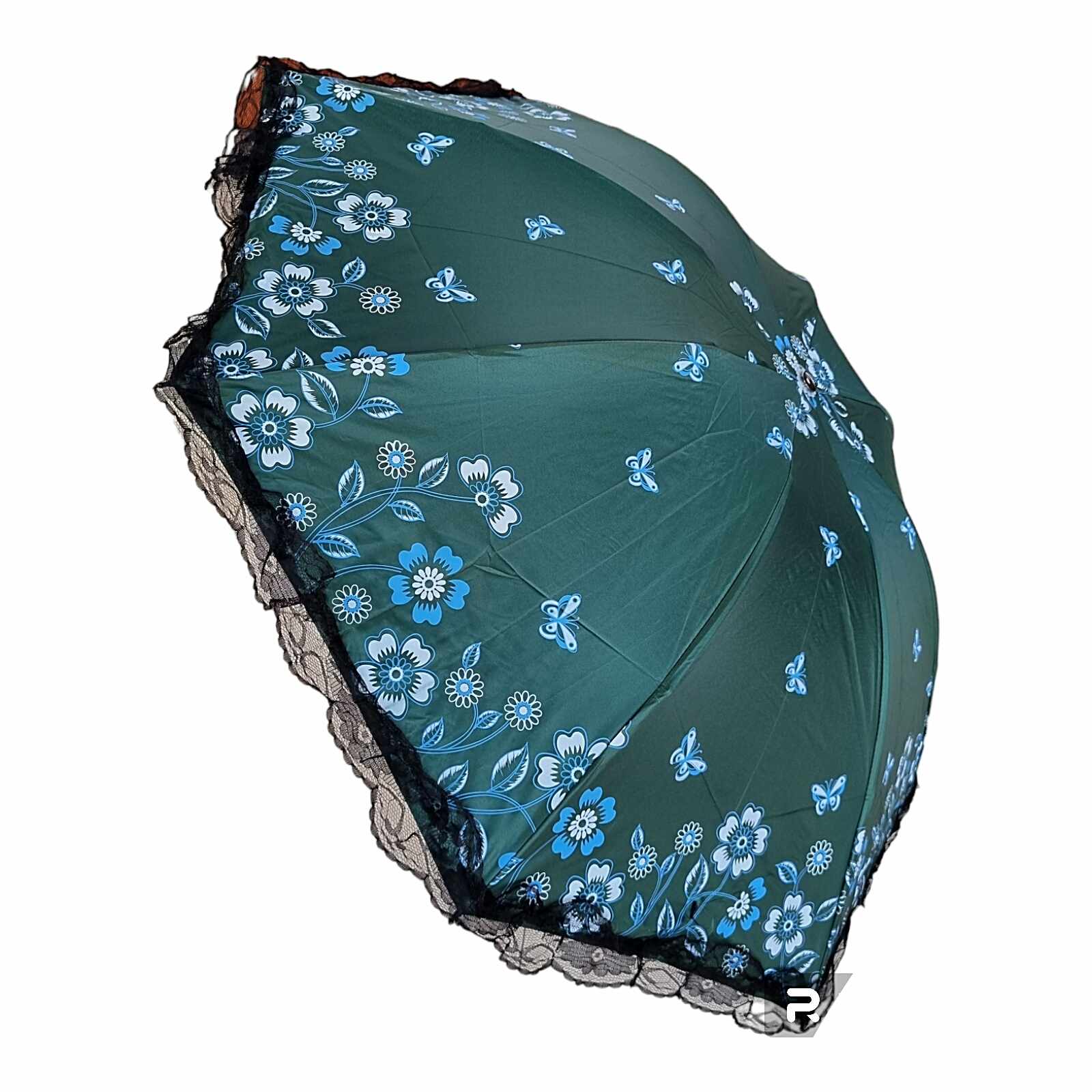 Picture of Ladies Fashionable and Elegant Anti UV Sunshade Print Border Kuchi Umbrella