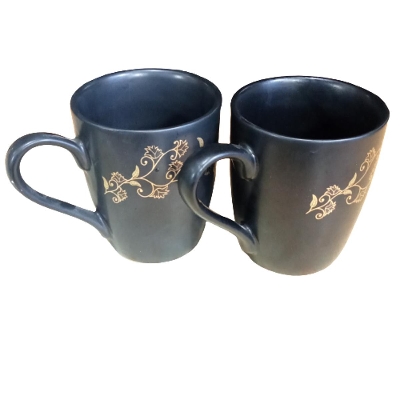 Picture of Black Coffee Mug ,Ceramic Exclusive Mug 2PCs , for gift and home