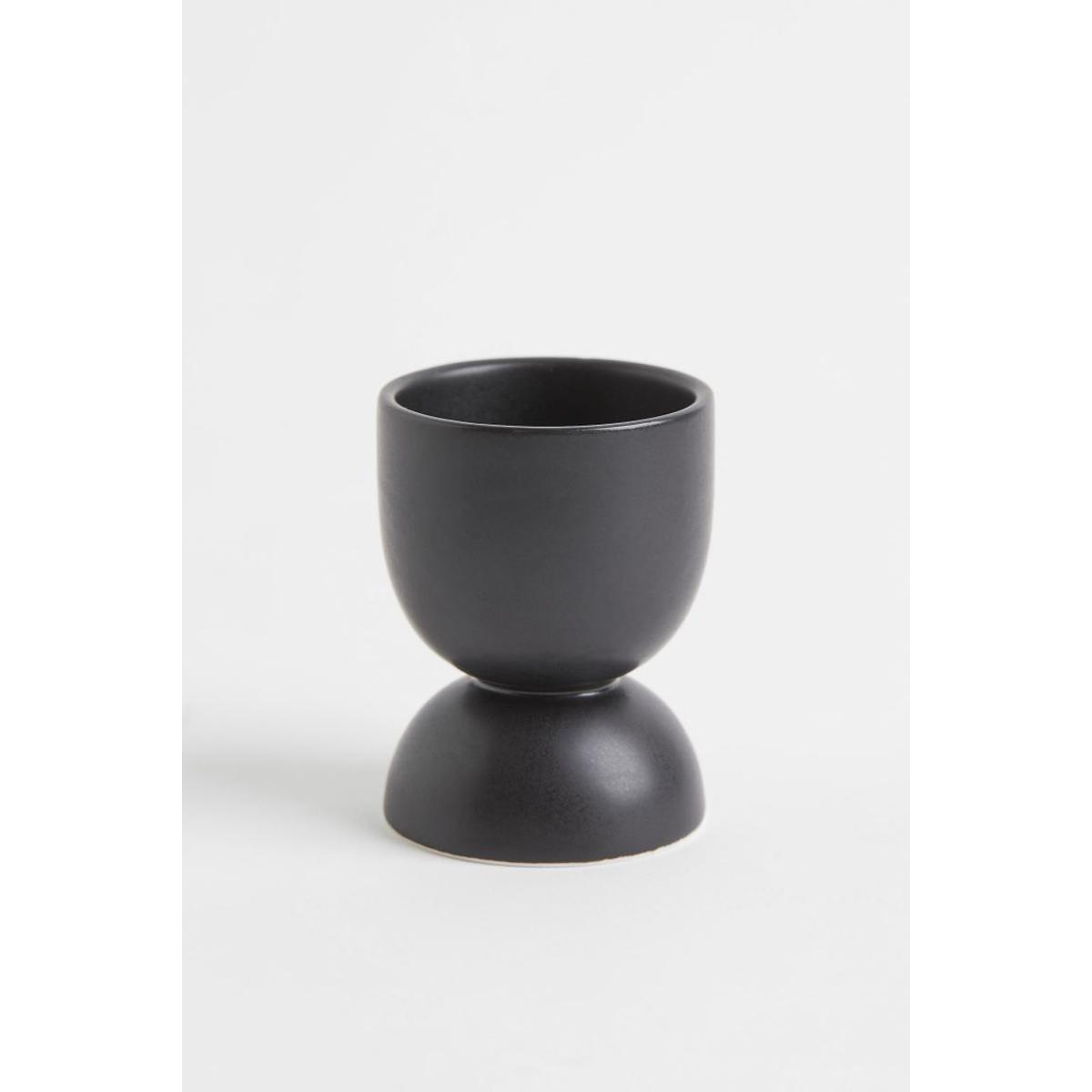 Picture of Black Ceramic Wine Goblet. Whiskey Cup.Small Mini Drinking Cup 6pcs.