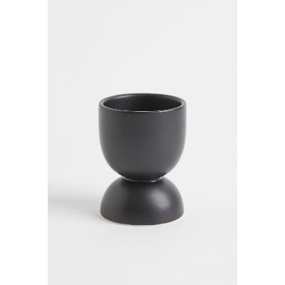 Picture of Black Ceramic Wine Goblet. Whiskey Cup.Small Mini Drinking Cup 6pcs.