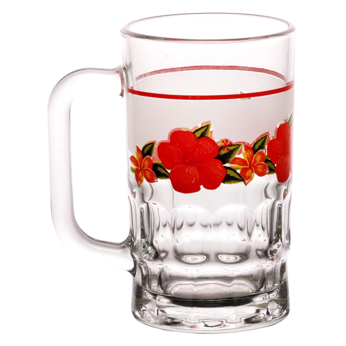 Picture of Drinking Glass Mug For Water Or Juice 305 Ml - Glass- Enjoy Your Beverages In Style With This Elegant Glass Mug