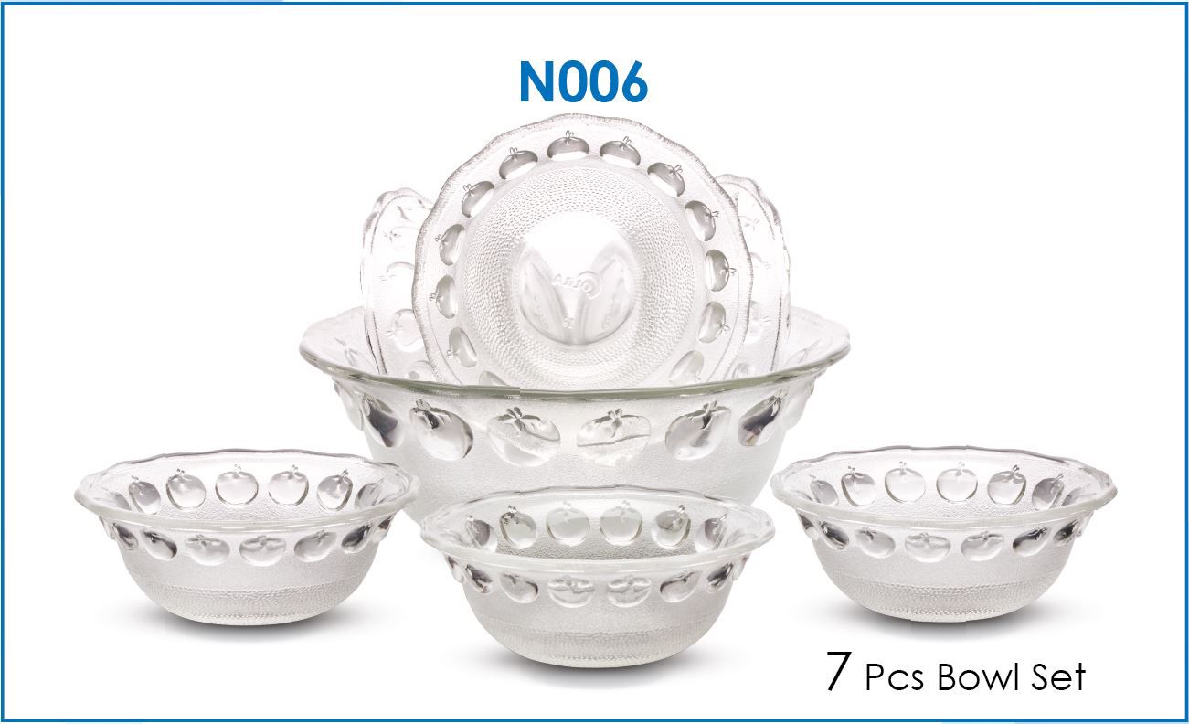 Picture of Highly Vital - Superb Quality - glass salad fruit bowl apple bowl with frosted ri - Kitchen & Dining - Express Yourelf - Excellent