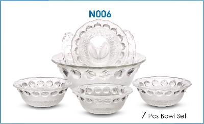 Picture of Highly Vital - Superb Quality - glass salad fruit bowl apple bowl with frosted ri - Kitchen & Dining - Express Yourelf - Excellent