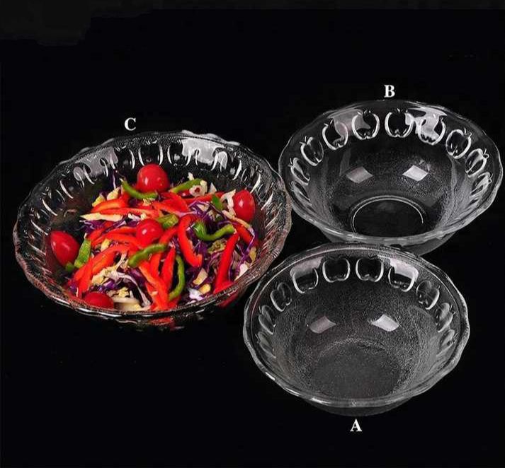Picture of Highly Vital - Superb Quality - glass salad fruit bowl apple bowl with frosted ri - Kitchen & Dining - Express Yourelf - Excellent
