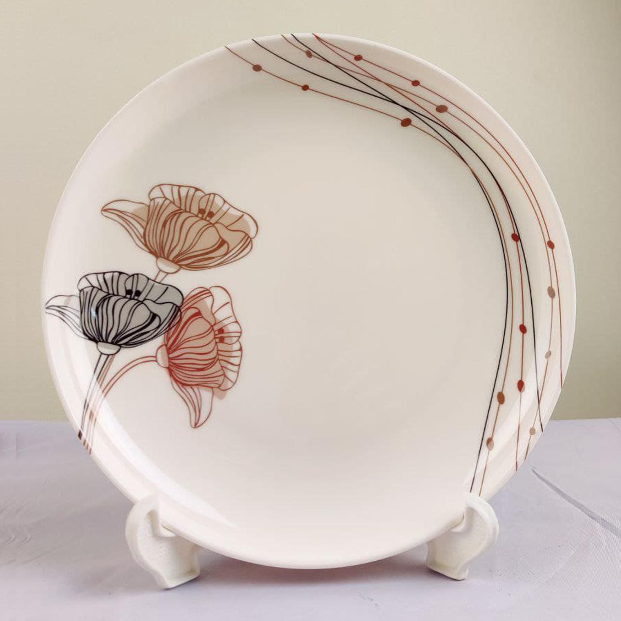 Picture of 10" Melamine Coup Plate Diamond Melamine Dinner Plate 6 Pcs. - Serve Dinner With Elegance Using This Melamine Plate Set