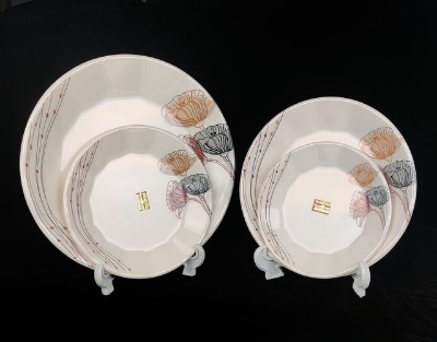 Picture of 10 " Thai Dinner plate, Diamond Melamine plate 6 pcs.