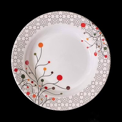 Picture of 9" Soup Dinner plate Diamond Melamine plate 6 pcs.