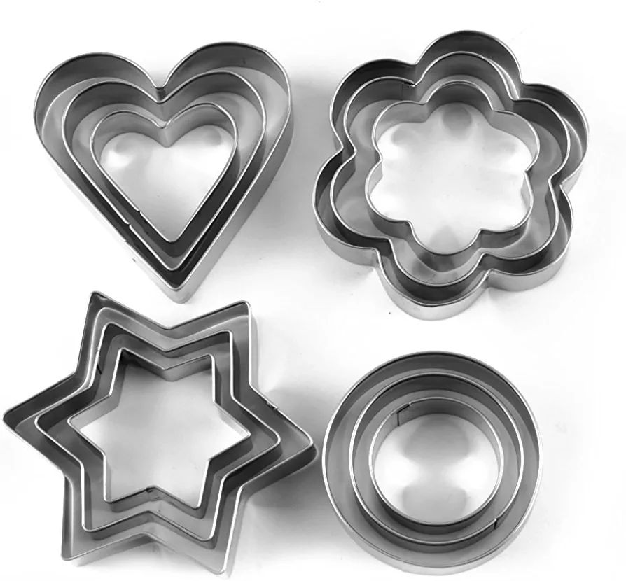 Picture of Cookie Cutter Stainless Steel Cookie Cutter with 4Shape, 12 Pieces.