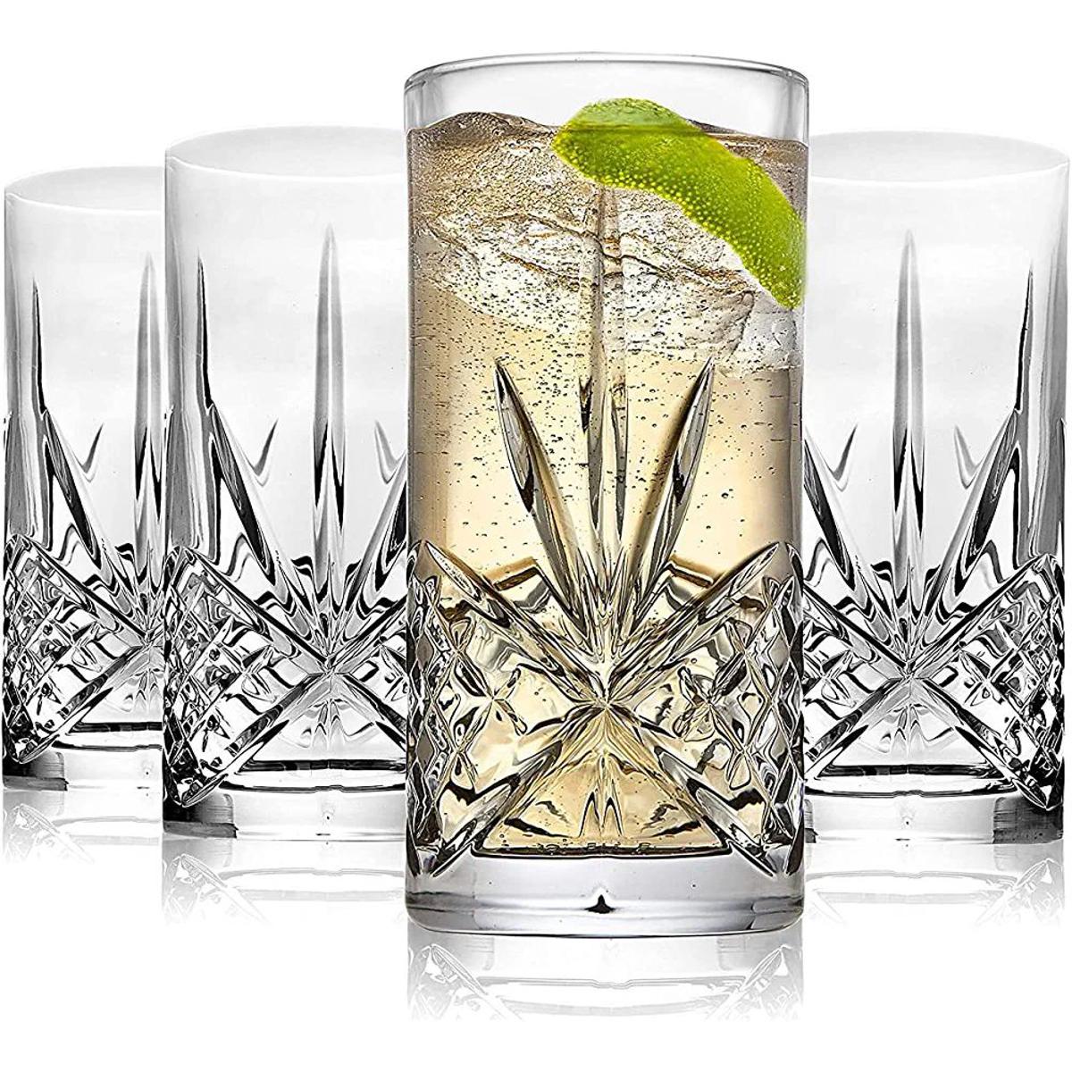 Picture of Crystal Glass Drinkware Set (Highball Cocktail Tumbler (340ml) - 6 Piece)