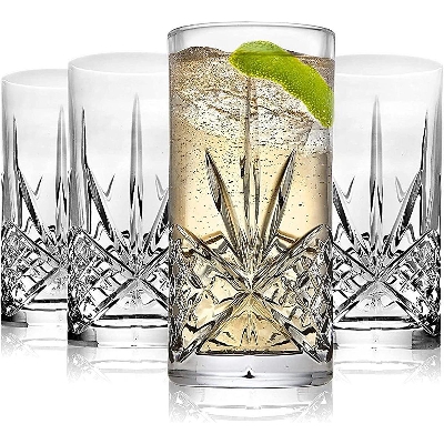 Picture of Crystal Glass Drinkware Set (Highball Cocktail Tumbler (340ml) - 6 Piece)