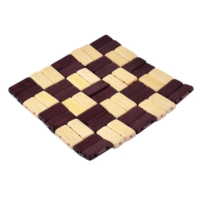Picture of Kitchen Hot Cup Plate Bowl Bamboo Heat Resistant Pad heat pad Stand Trivet Placemat.2Pcs.