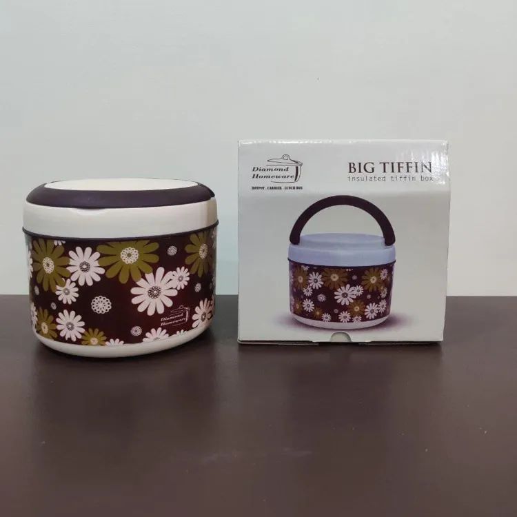 Picture of Lunch Box Stainless Steel Tiffin Hotpot, 900 ml, Inside Steel Tiffin Box.