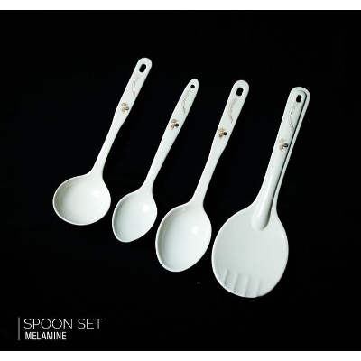 Picture of Melamine Spoon Set.Rice, Curry &Coup Spoon 4pcs set , Diamond Melamine.
