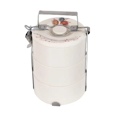 Picture of Melamine Round Tiffin Career 3 Bati , Diamond Melamine Tiffin Career.