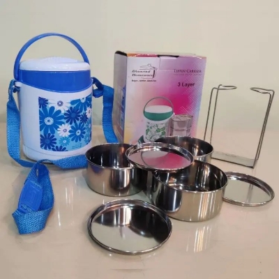 Picture of Lunch Box 3 Layer Hot Tiffin Career 3 Bati.