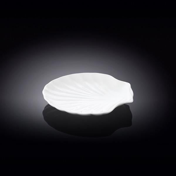 Picture of White Porcelain Shell Dish Multipurpose Ceramic Appetizer Plates Dinner Dessert Salad Plates Elegant Serving Dish 4 Pcs.