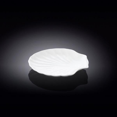 Picture of White Porcelain Shell Dish Multipurpose Ceramic Appetizer Plates Dinner Dessert Salad Plates Elegant Serving Dish 4 Pcs.