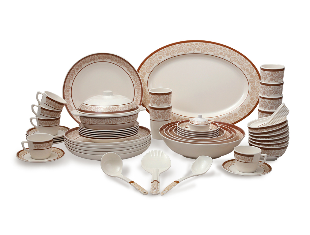 Picture of Newfangled - Superb Quality - Italiano মেলামাইন মেরিগোল্ড ডিনার সেট- 60 পিস। - dinner set - Kitchen & Dining - Express Yourelf