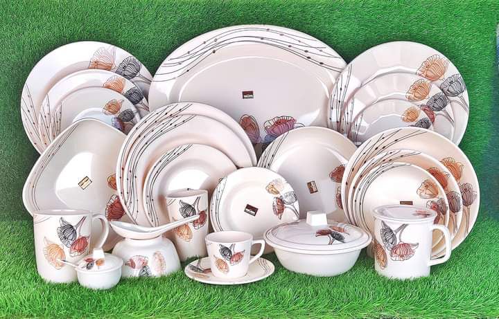 Picture of 60 PCS Dinner set, Diamond Melamine Tableware set.