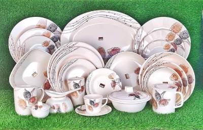 Picture of 60 PCS Dinner set, Diamond Melamine Tableware set.