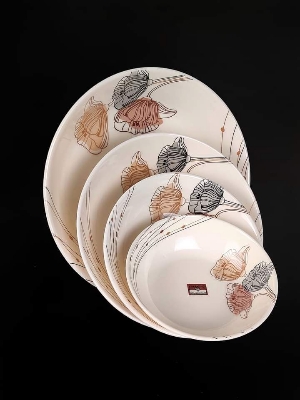 Picture of 60 PCS Dinner set, Diamond Melamine Tableware set.