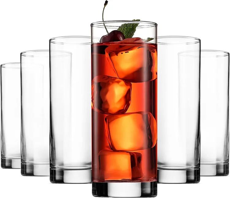 Picture of Water Glasses Transparent Long Glass | Highball Glasses | Juice Glass | Plaza Tumbler 305 ml Set of 6