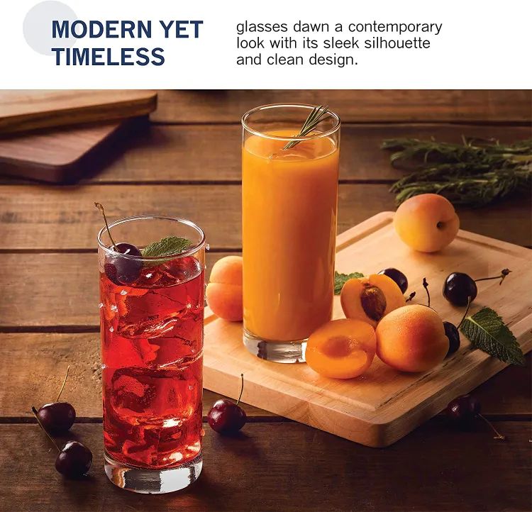 Picture of Water Glasses Transparent Long Glass | Highball Glasses | Juice Glass | Plaza Tumbler 305 ml Set of 6