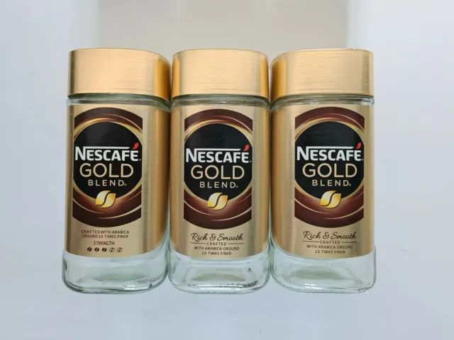 Picture of EMPTY Nescafe Glass Jars 50gm Used Jar for Storage, Arts/Crafts Etc - 6 pcs.