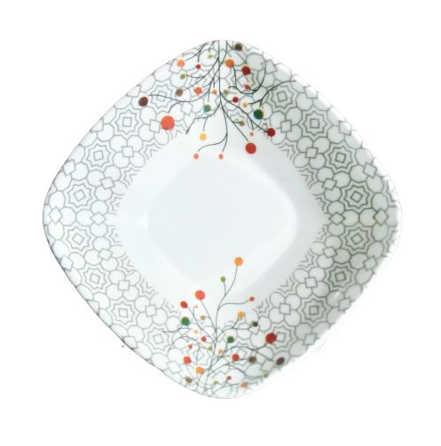 Picture of Melamine 5" Square Firni Bowl (6 Pcs) - Diamond Melamineware