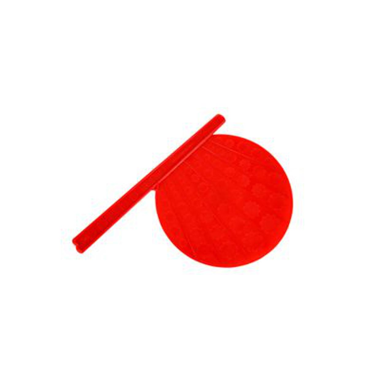 Picture of Plastic Hat pakha  Blue / Red hand fan 1 PC.