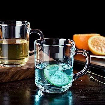 Picture of Glass Coffee Mugs Set of 6 (250 ML ) with Handles for Hot Beverages