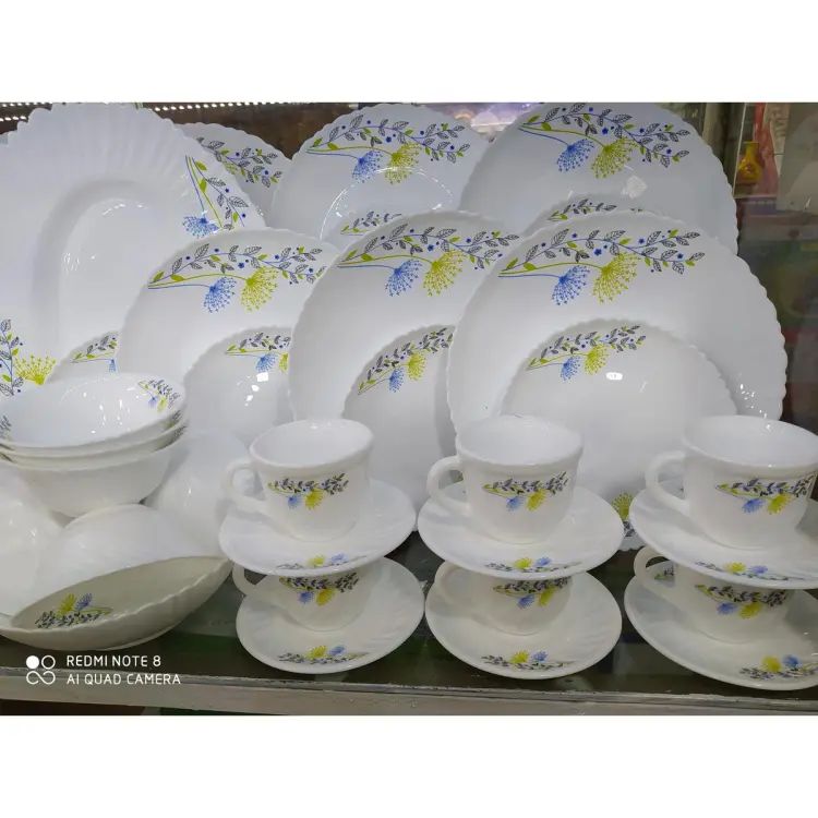 Picture of Nasir Opal Glass Dinner Set – 32 Pcs Set